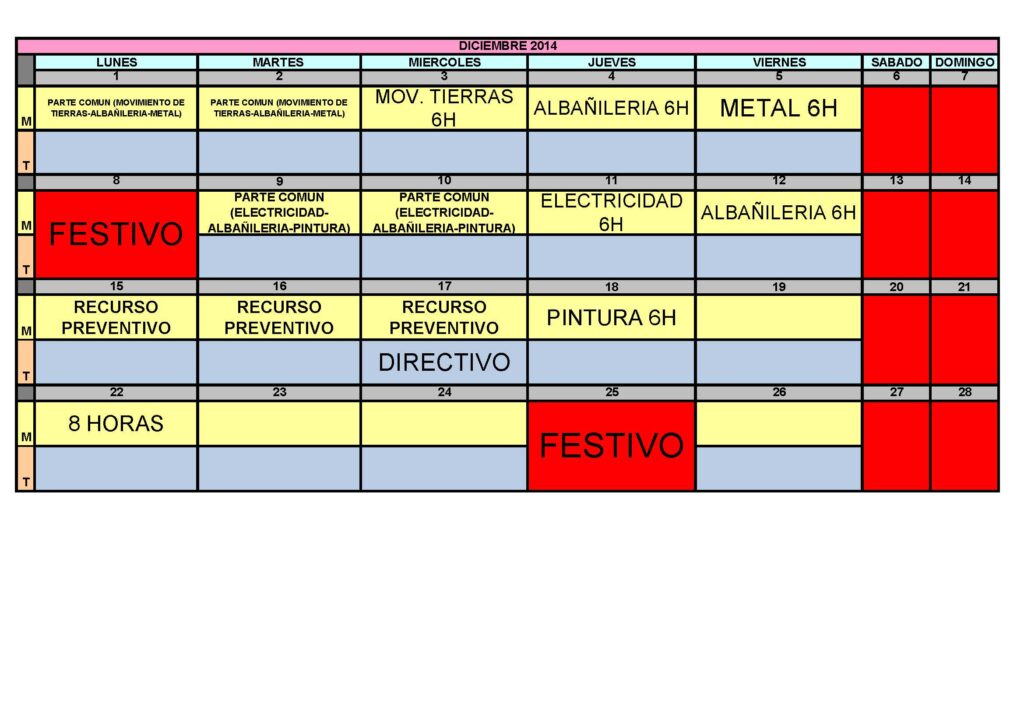 cursos diciembre 2014